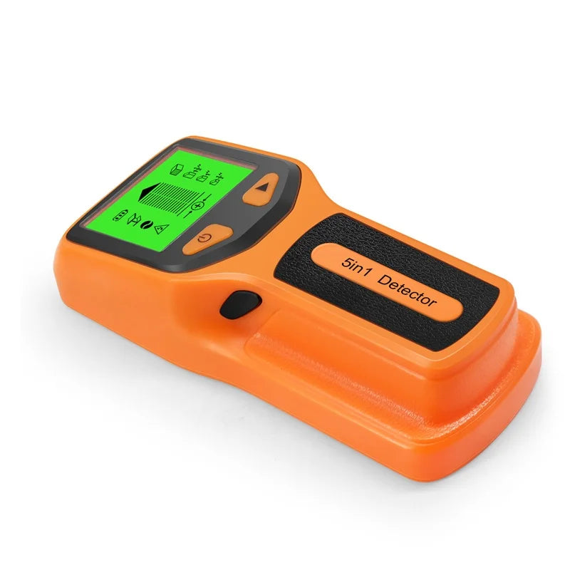 Digital Handheld 5 in 1 Stud Detector Wall Wood Scanner Wall Detector Live AC Wires Cable PVC Water Pipe Metal Finder Scanner