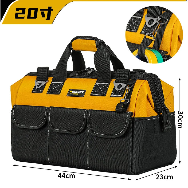 Heavy Duty Tool Bag, 14-Pocket Portable Empty Tool Box Organizer Storage, Toolbox Organization With Adjustable Shoulder Strap