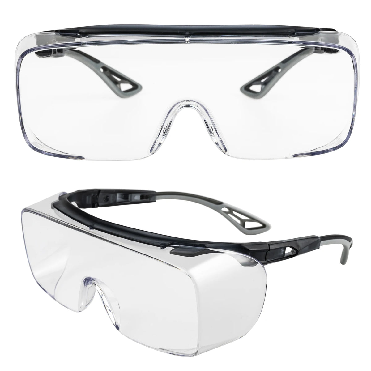 Safety Glasses Over Glasses,ANSI Z87.1 Lenses with Anti-Fog & Scratch,Side Protection, Adjustable Protective  Model HM6