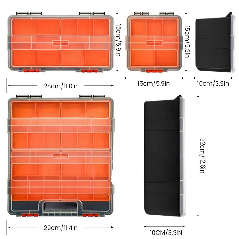 Thickened Impact-Resistant Hardware Storage Toolbox