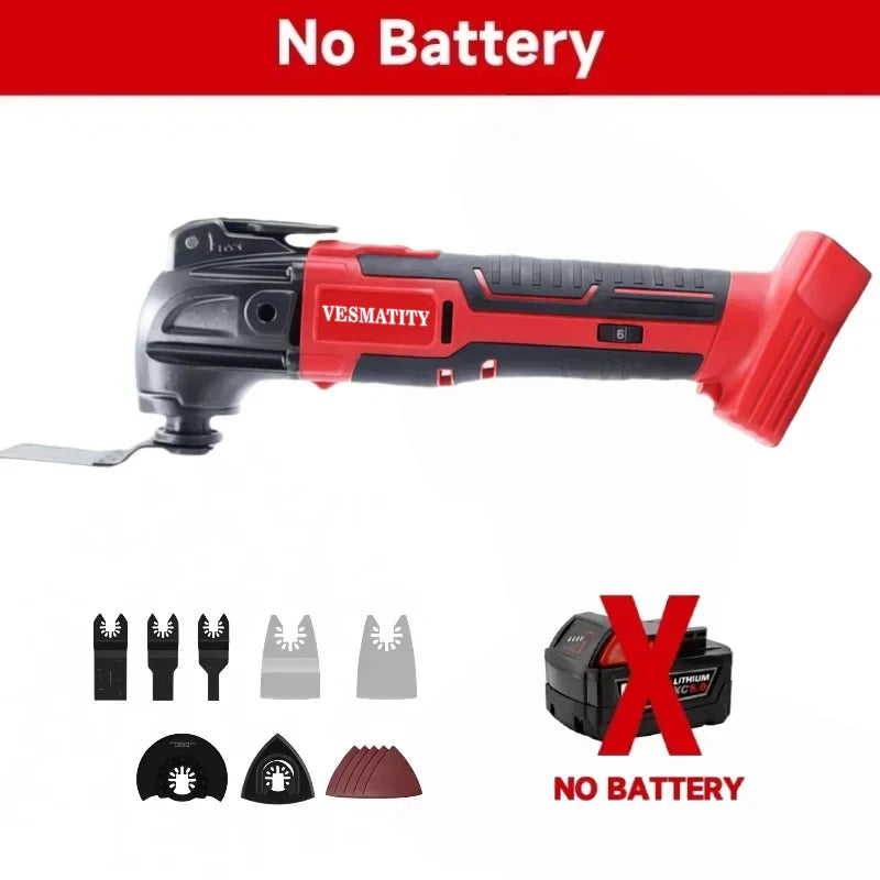 Electric Oscillating Multi Function Tool  Cordless Vibration Trimmer Cutting Saw Power Tools For Milwaukee Battery