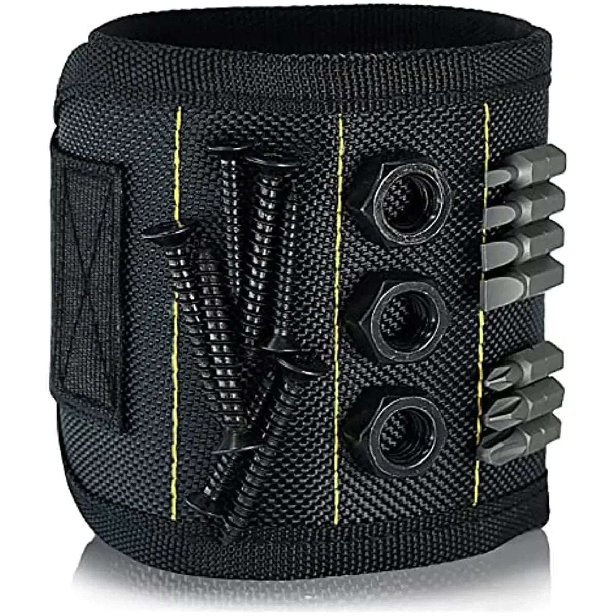 Magnetic Tool Wristband Adjustable Magnet Cuff Holds Screws Nails Drill Bits for Repair Construction Work