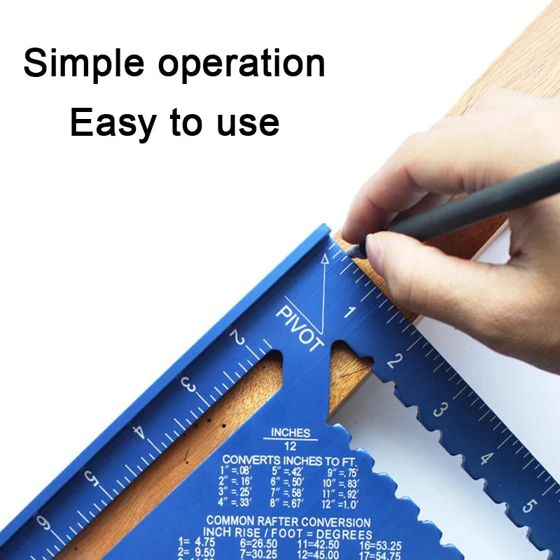 7-Inch Heavy-Duty Aluminum Speed Square & Triangle Ruler