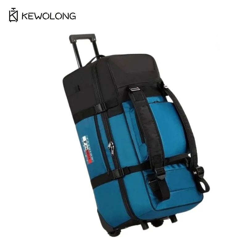 Waterproof Rolling Gear Bag - 90L Large Capacity Wheeled Backpack with Pull Strap, Heavy Duty Duffel for Camping Equipment