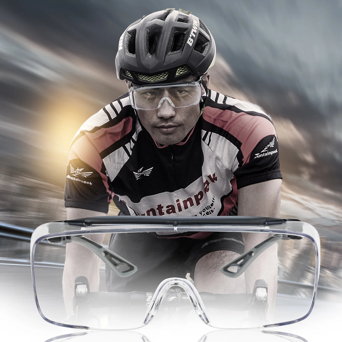Safety Glasses Over Glasses,ANSI Z87.1 Lenses with Anti-Fog & Scratch,Side Protection, Adjustable Protective  Model HM6