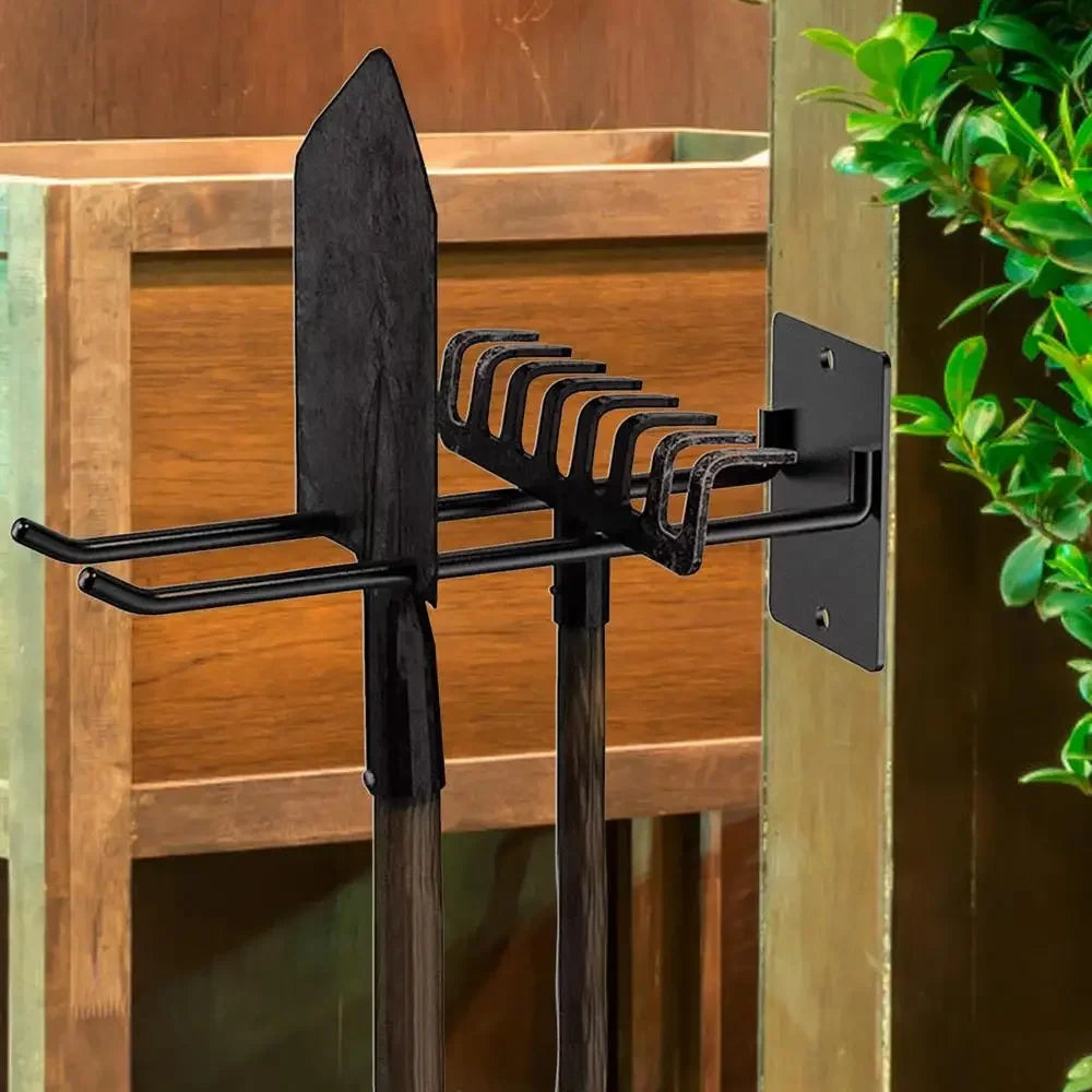 Multi-Purpose Carbon Steel Wall Rack for Garden & Garage Tools