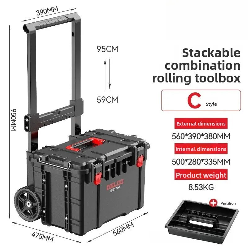 Multi-Tier Stackable Modular Storage Toolbox System