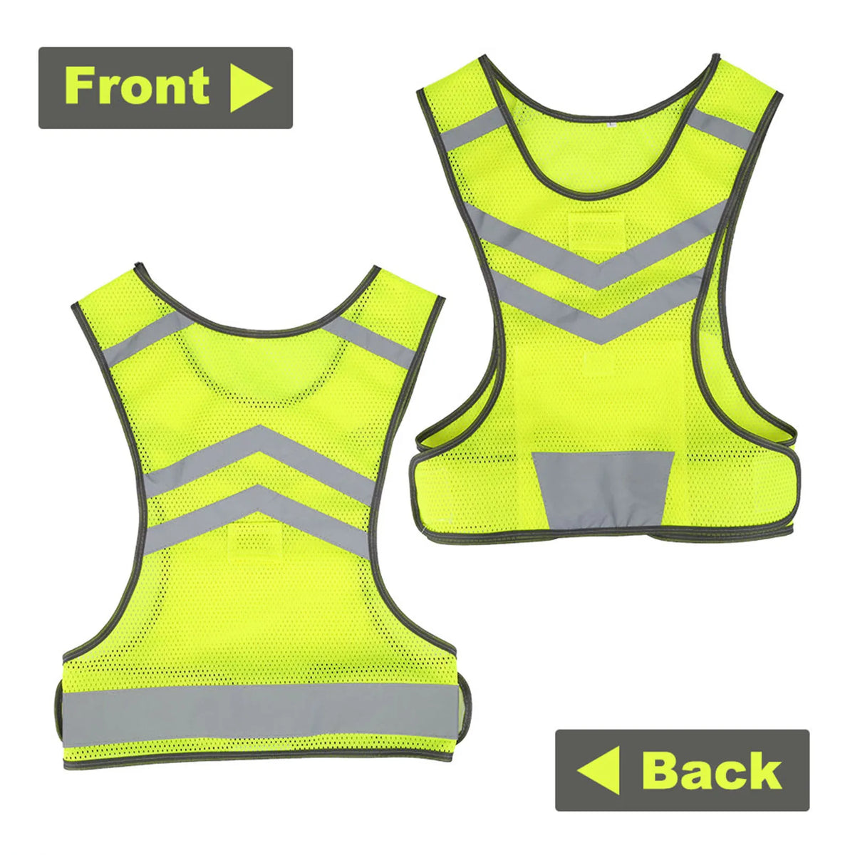 High-Visibility Adjustable Reflective Safety Harness Vest – Night Running, Cycling & Construction