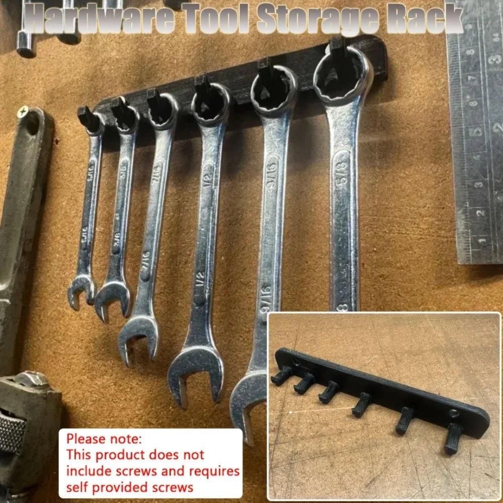 Wall-Mounted Universal Power & Hand Tool Holder Rack