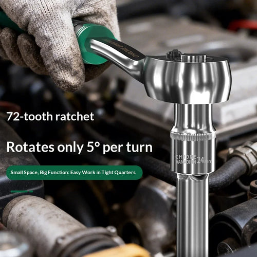1/4 1/2 Inch Ratchet Sockets Sets 72 Wrench Drive Tooth Tool Novelty Multi-funtion DIY Torque Hand Handle Bicycle Bike Car Kit