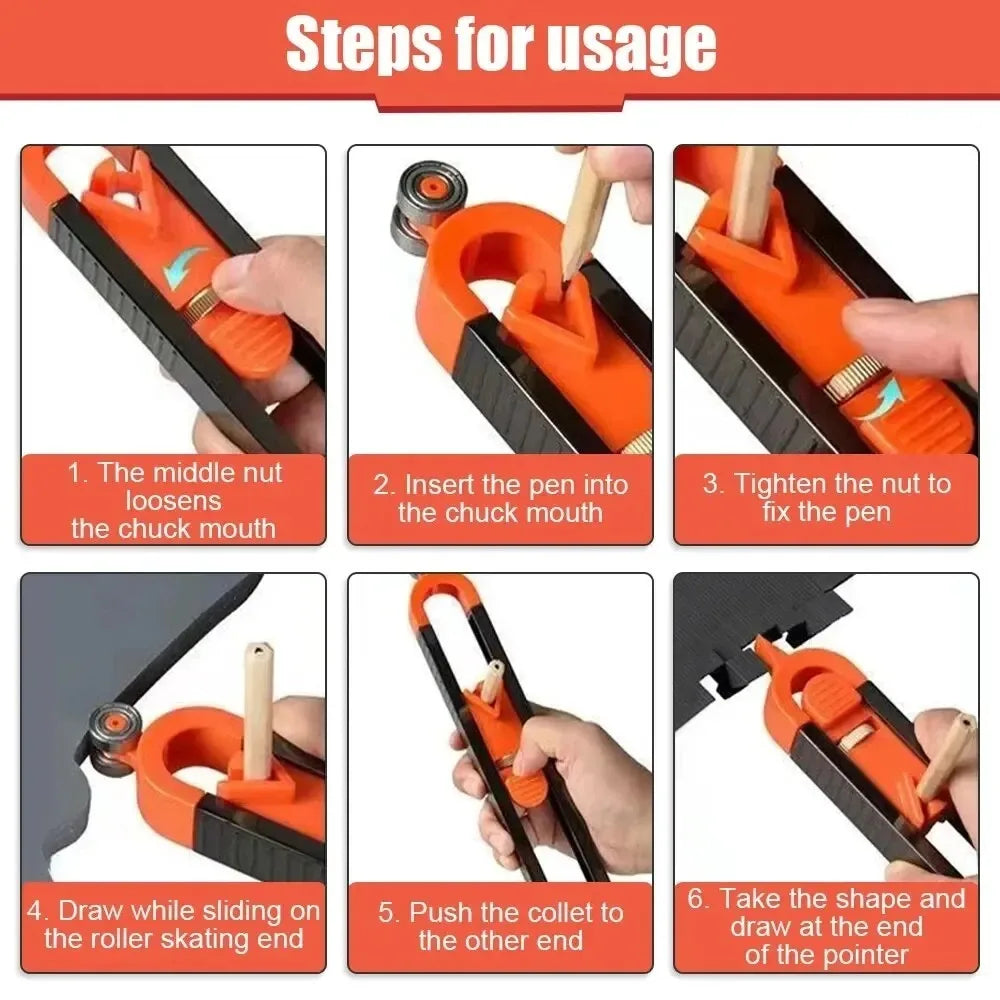 Multi-Purpose Mechanical & Tile Work Framing Square Gauge