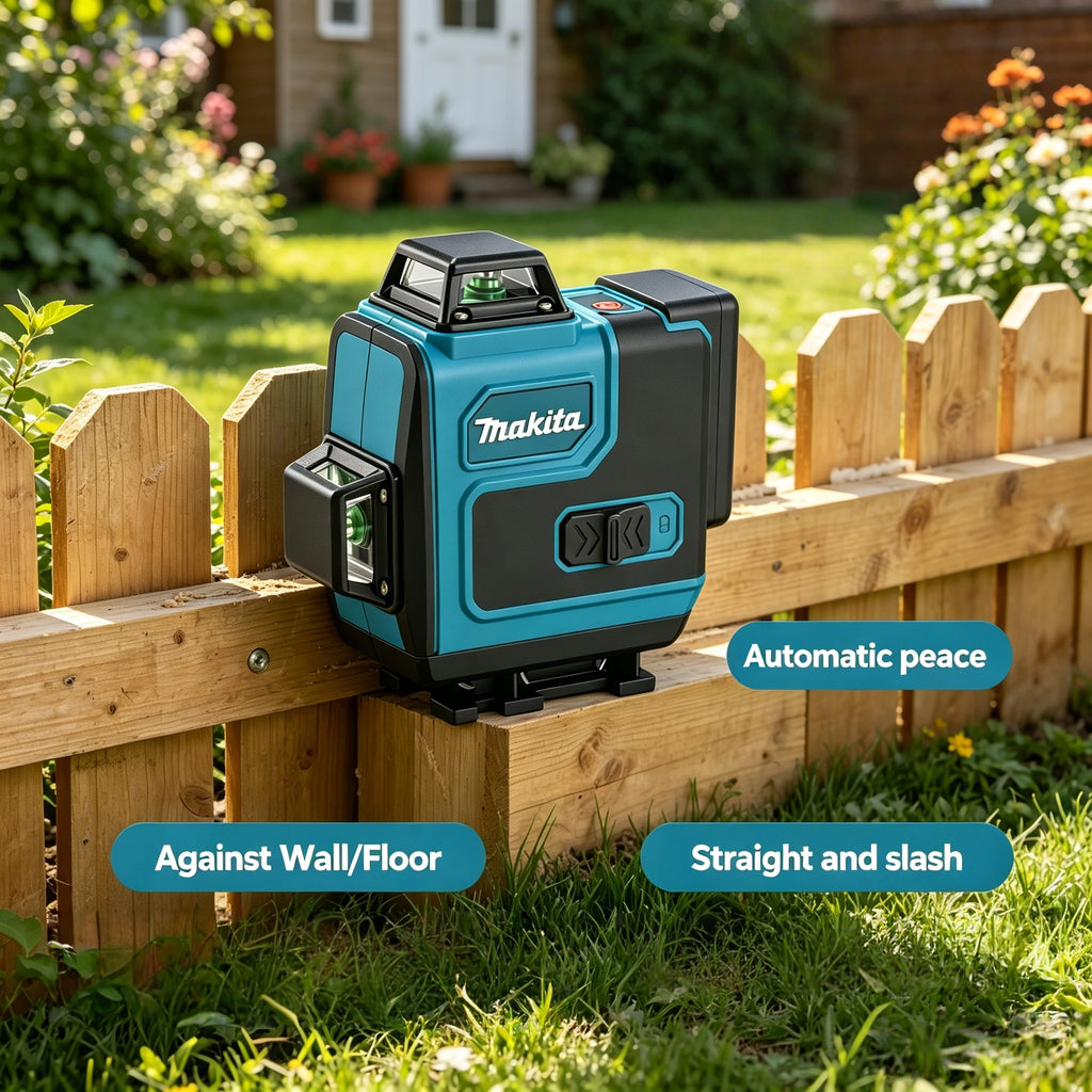 Makita 360° Green Laser Level: Ultimate Self-Leveling Cross Line for Perfect Alignment