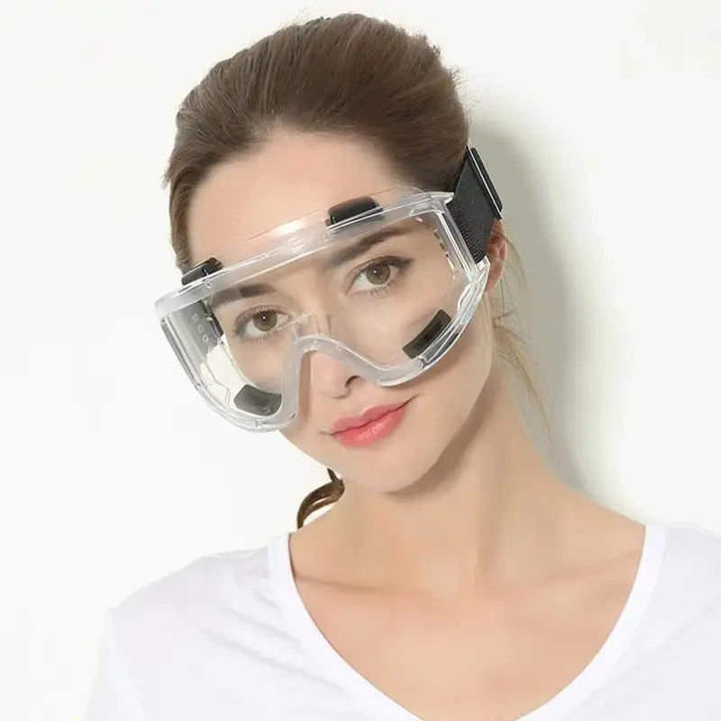 Anti-Splash & Dust-Proof Clear Safety Goggles – Industrial Lab & Workshop Eye Protection