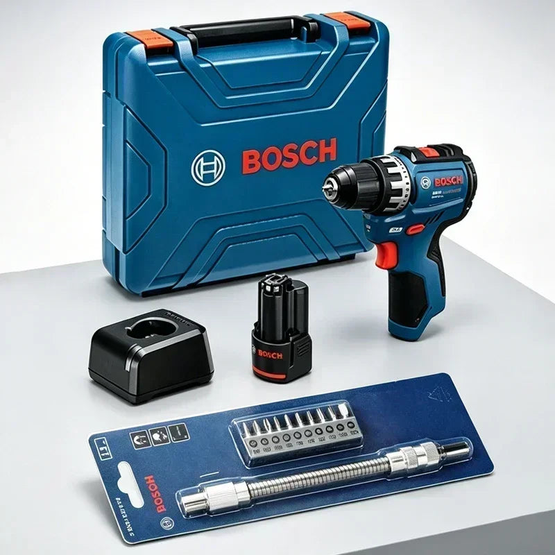 BOSCH GSR12V-31 Cordless Electric Drill Driver Rechargeable Screwdriver Kit High Torque Dual Speed Multifunctional Power Tool