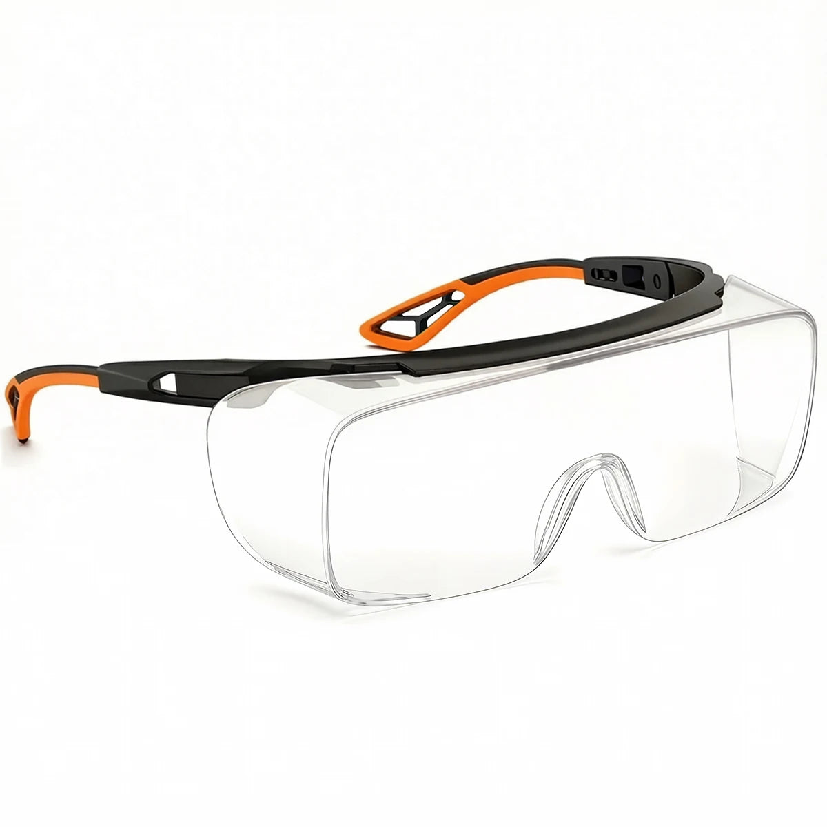Safety Glasses Over Glasses,ANSI Z87.1 Lenses with Anti-Fog & Scratch,Side Protection, Adjustable Protective  Model HM6