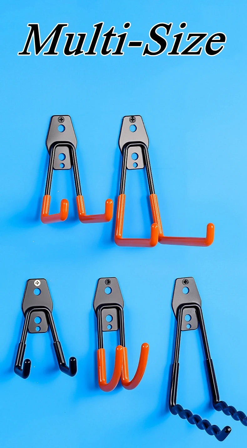 Heavy-Duty Wall Mount Garage & Garden Tool Storage Hooks