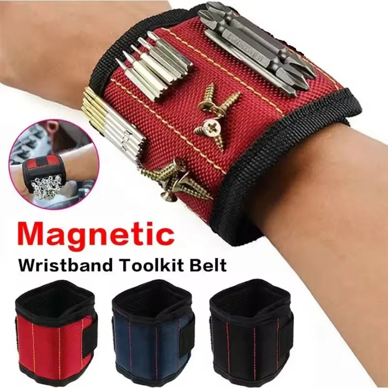 1-3Pcs Magnetic Wristband for Holding Screws Portable Tool Bag Electrician Adjustable Wrist Belt Screws Small Metal Nails Bolts
