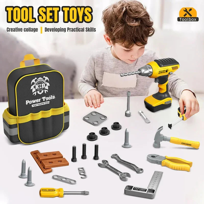 Kids Simulation Repair Tool Box Set – Educational Pretend Play Engineering Kit