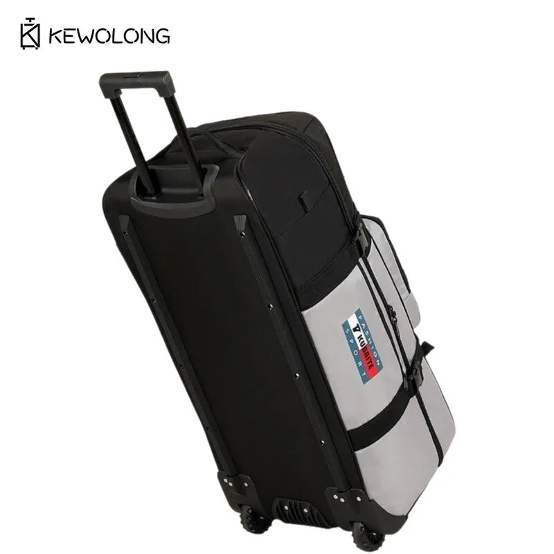 Waterproof Rolling Gear Bag - 90L Large Capacity Wheeled Backpack with Pull Strap, Heavy Duty Duffel for Camping Equipment