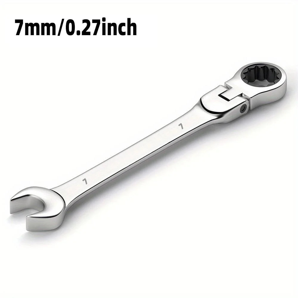 6-24mm Metric Ratchet Wrench Set, 72-Tooth Flexible Head with Storage Box - for Car Bicycle Motorcycle & Home DIY Repair