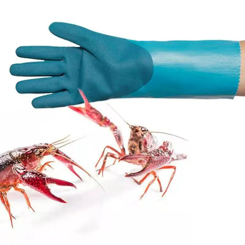 Safety Work Gloves Cut Resistant Anti-Skid Soft Rubber 1 Pair Ideal for Kitchen Washing Construction Gardening Work