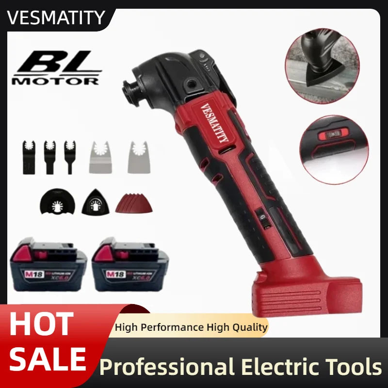 Electric Oscillating Multi Function Tool Cordless Vibration Trimmer Cutting Saw Power Tools For Milwaukee Battery