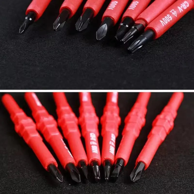 15-Piece Electrician Toolkit with Magnetic Bits, Insulated Handles Rated for 1000V Protection