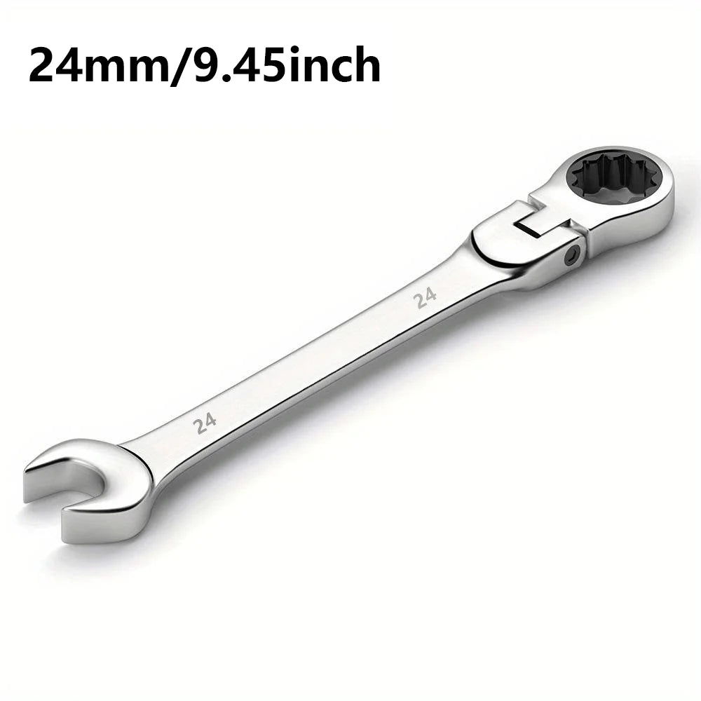 6-24mm Metric Ratchet Wrench Set, 72-Tooth Flexible Head with Storage Box - for Car Bicycle Motorcycle & Home DIY Repair