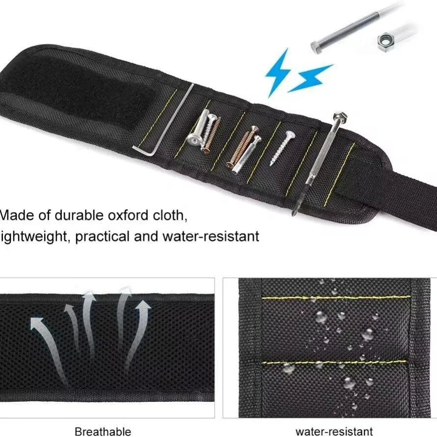 Magnetic Wristband for Holding Screws,Nails，Drilling Bits,Wrist Tool Holder Belts with Strong Magnets,Cool Gadgets for Men, wome