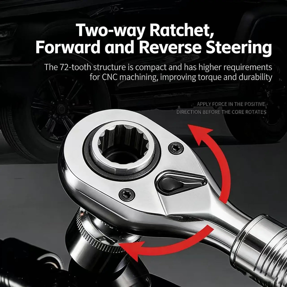 72 Teeth Telescopic Ratchet Wrench Set 1/4" 3/8" 1/2" Drive Quick Release Reversible Extendable Handle Universal Socket Wrench A