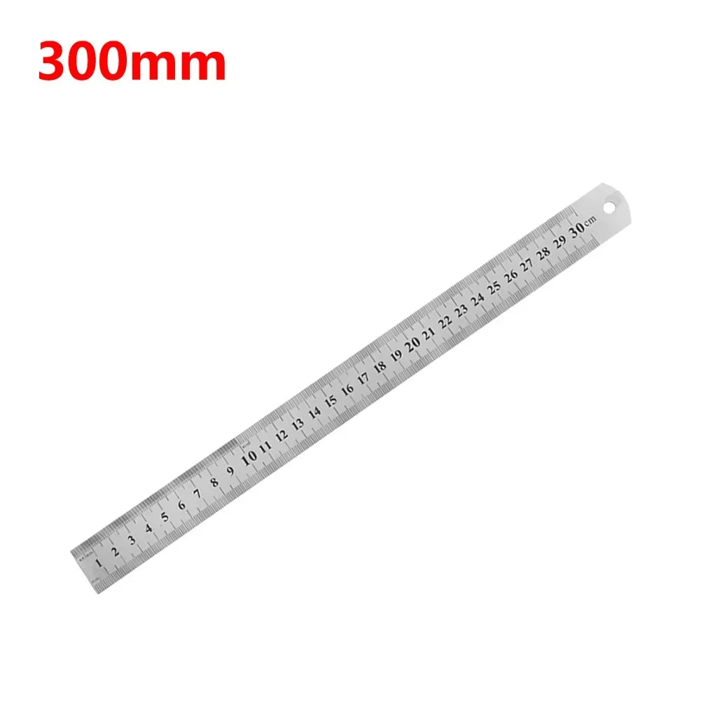 Precision Stainless Steel Metal Straight Ruler (150mm - 500mm)