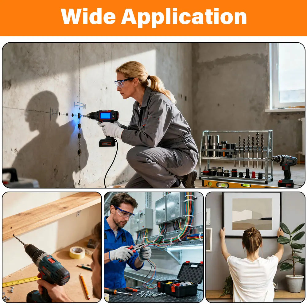 Wall Stud Detector 5 in 1 Handheld Digital Wood Scanner Metal Finder for Live AC Wires Cables PVC Water Pipe