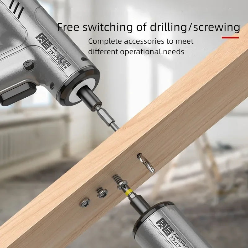 Cordless Electric Screwdriver Set 4.2V Mini Hand Drill Rechargeable Multi-Function Power Tool with Type-C Interface