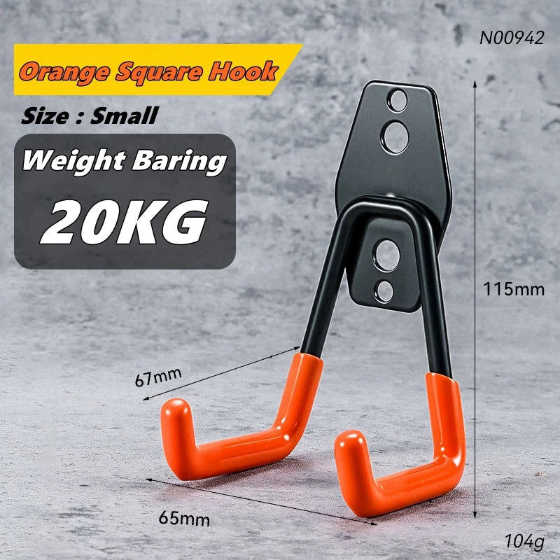 Heavy-Duty Wall Mount Garage & Garden Tool Storage Hooks