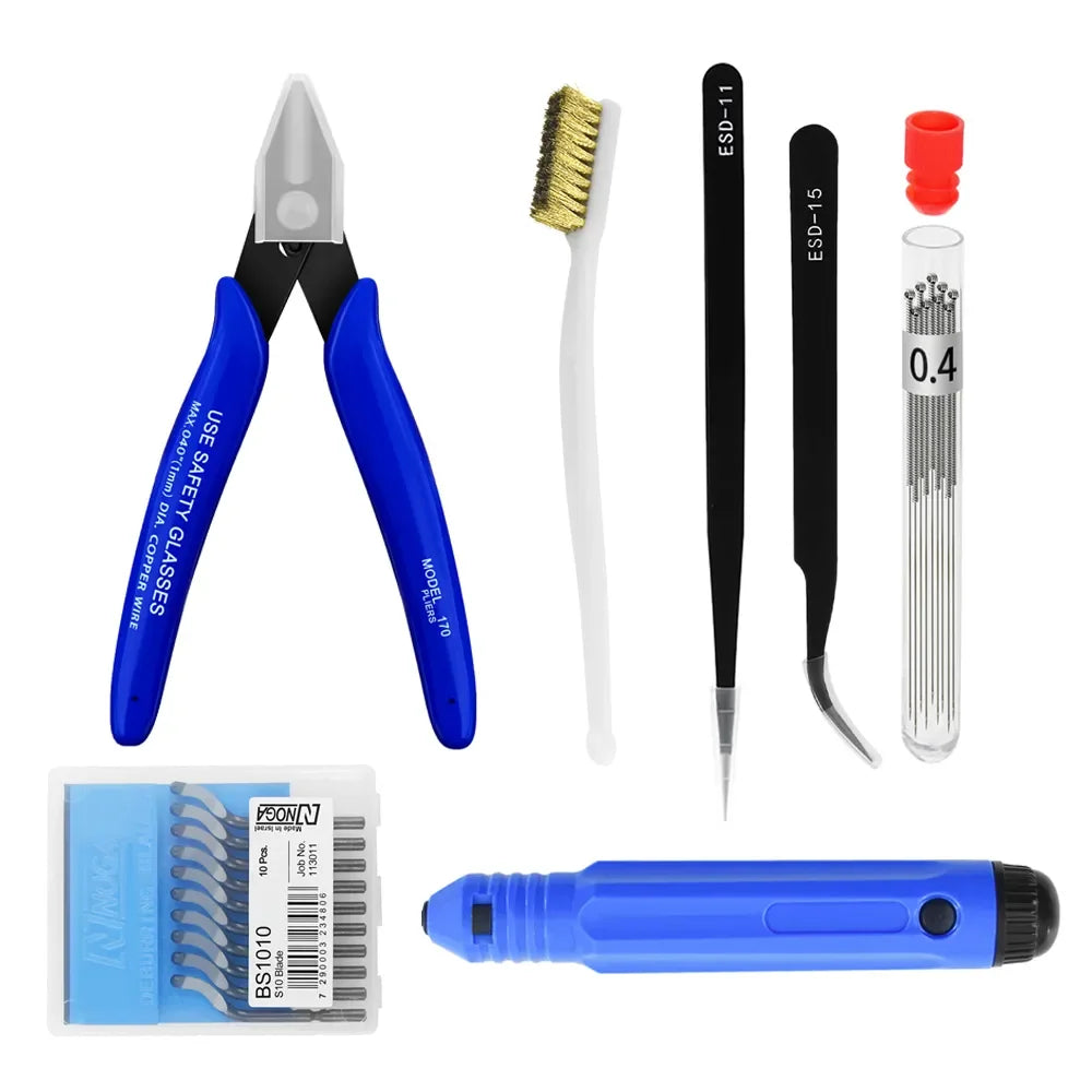 3D Printer Tool Kit – Trimming Knife, Scraper, Tweezers & Deburring Tools for DIY Printing