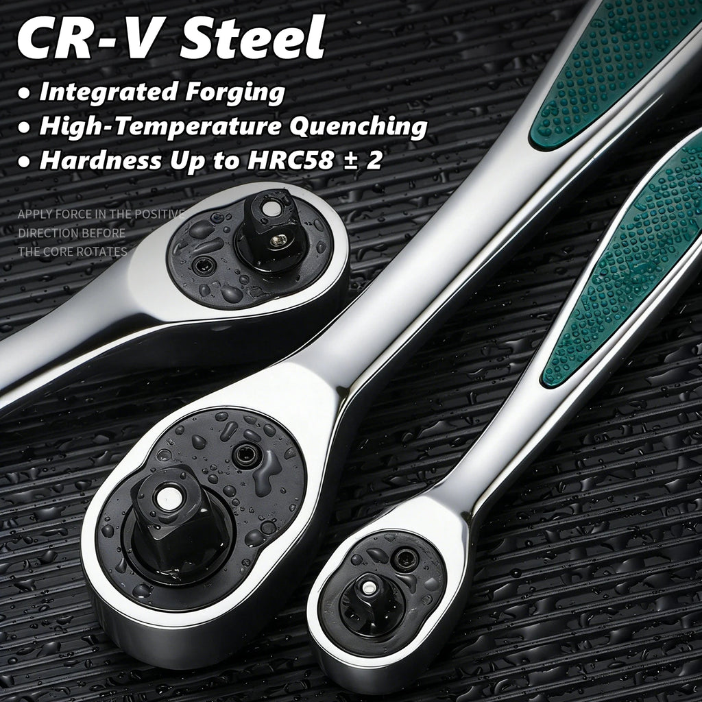 72 Tooth Ratcheting Wrench Set 1/4 3/8 1/2 Inch Auto Quick Repair Wrench Labour-Saving Ratchet Wrench Set Hand Tools