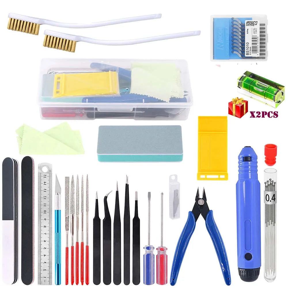 3D Printer Tool Kit – Trimming Knife, Scraper, Tweezers & Deburring Tools for DIY Printing