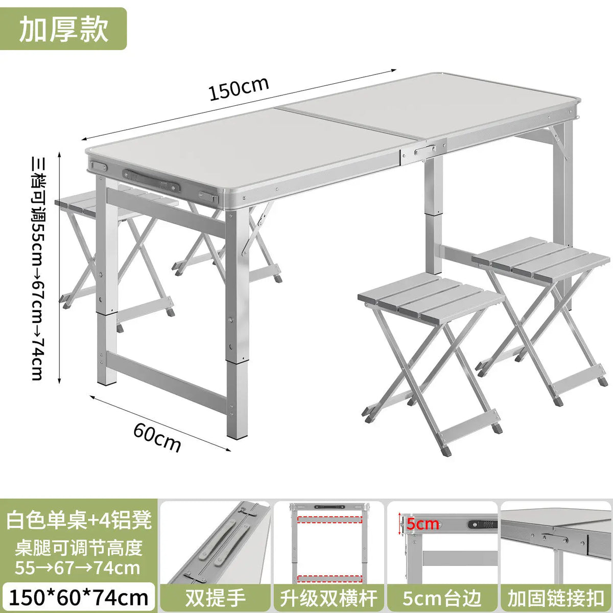 Foldable Work Table Desk Camping Side Barbecue Table Lightweight Patio Tavolo Campeggio Richiudibile Outdoor Furniture