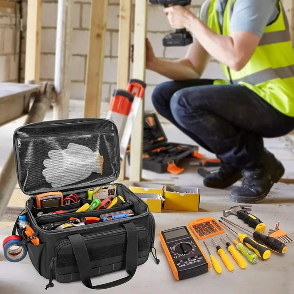 Heavy Duty Tool Bag Multipurpose Work Organizer for Handyman,Carpenter,Durable Portable Tool Storage