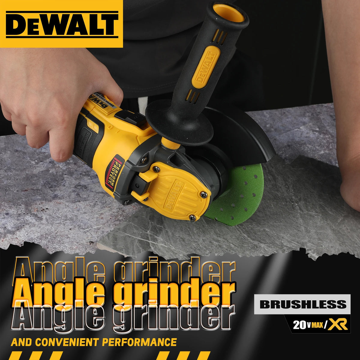 DEWALT 20V MAX Brushless 5" Angle Grinder – DCG409B Flat Head (Tool Only)
