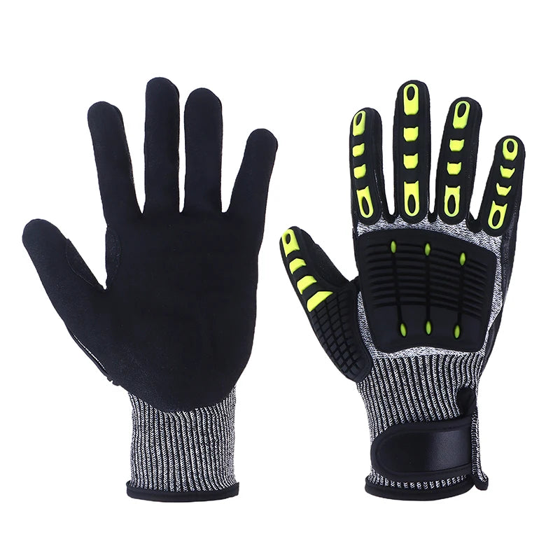 Safety Anti Vibration Work Gloves Wear-resistant And Cut-resistant Mechanics Protective Work Gloves Grip