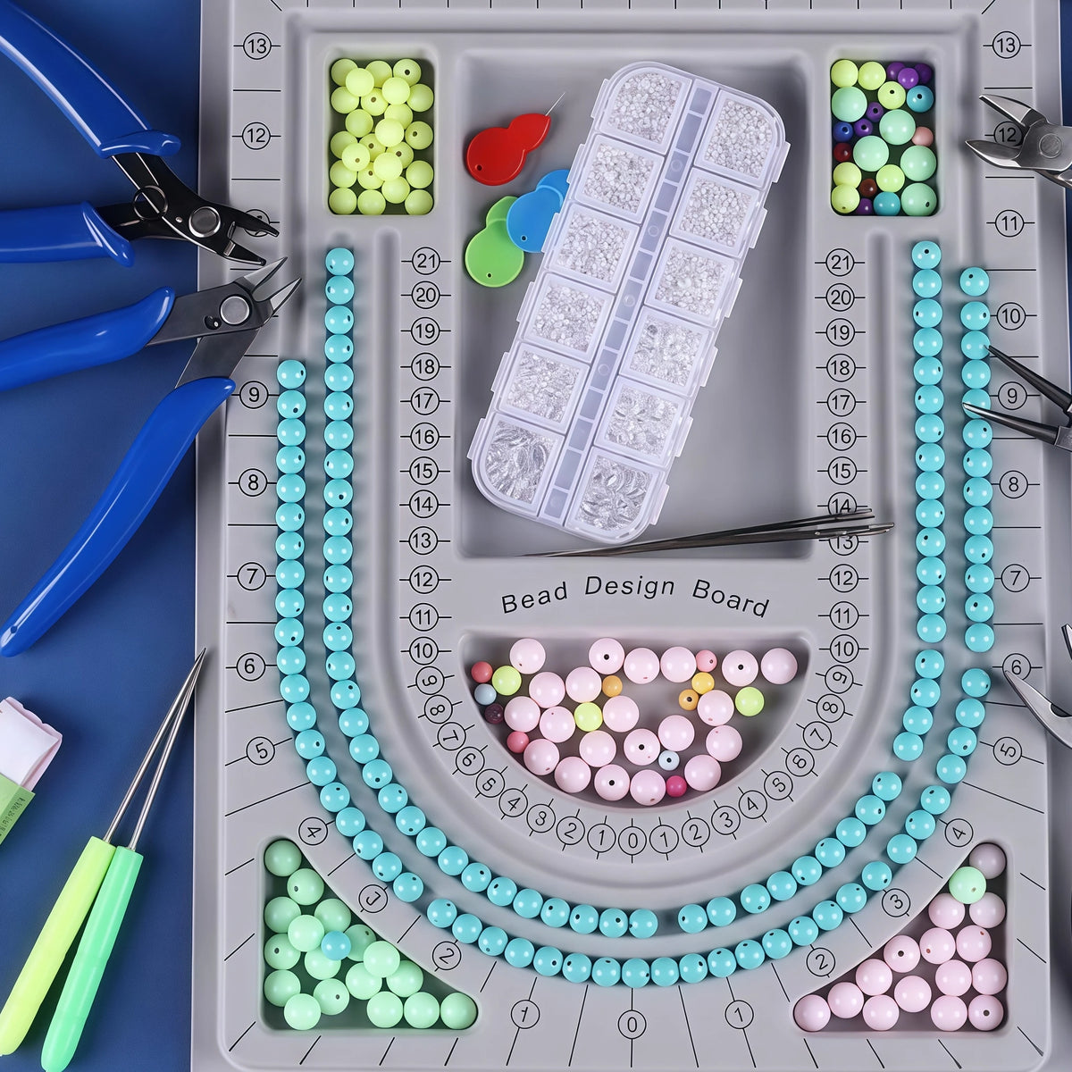 Pink-Tools, Making Kit, DIY Necklace Making Supplies, Beading Tray, For Jewelry Making Beading Design, Jewelry Pliers, Necklace