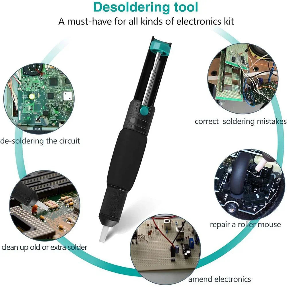 Electric Soldering Iron Set Tool Companion Manual Tin Suction Device Solder Sucker Desoldering Tool Kit