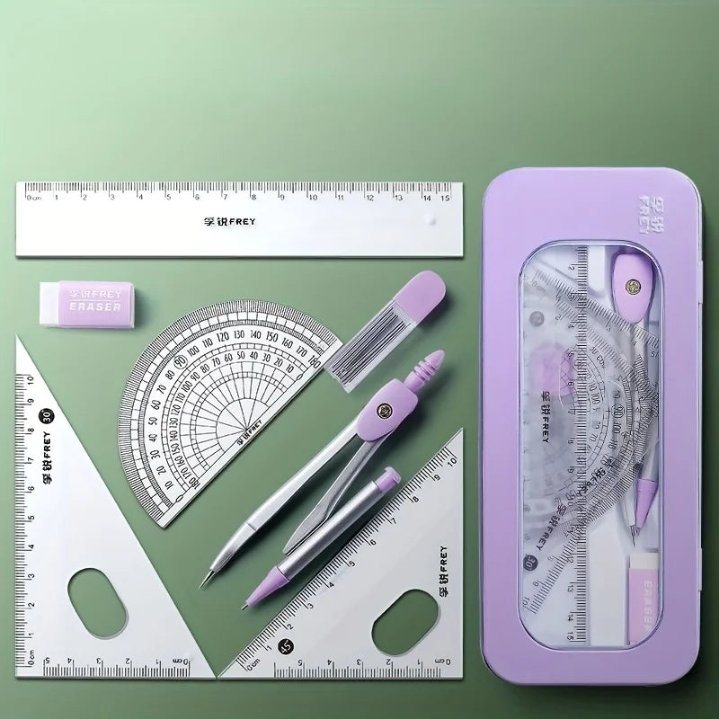7-in-1 Precision Drafting & Geometry Measuring Tool Set