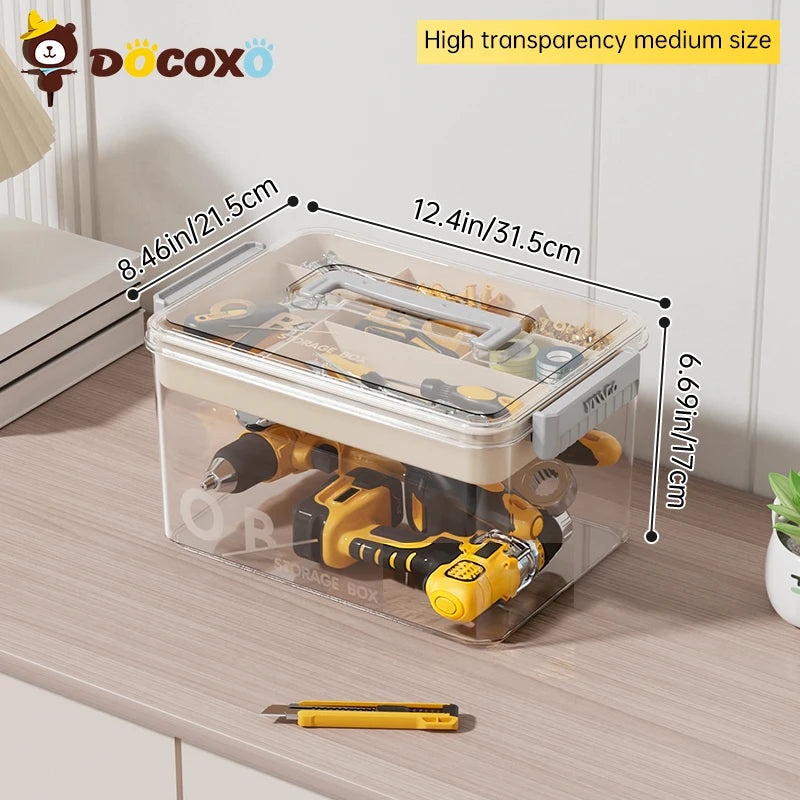 Heavy-Duty Portable Toolbox Case with Removable Dividers