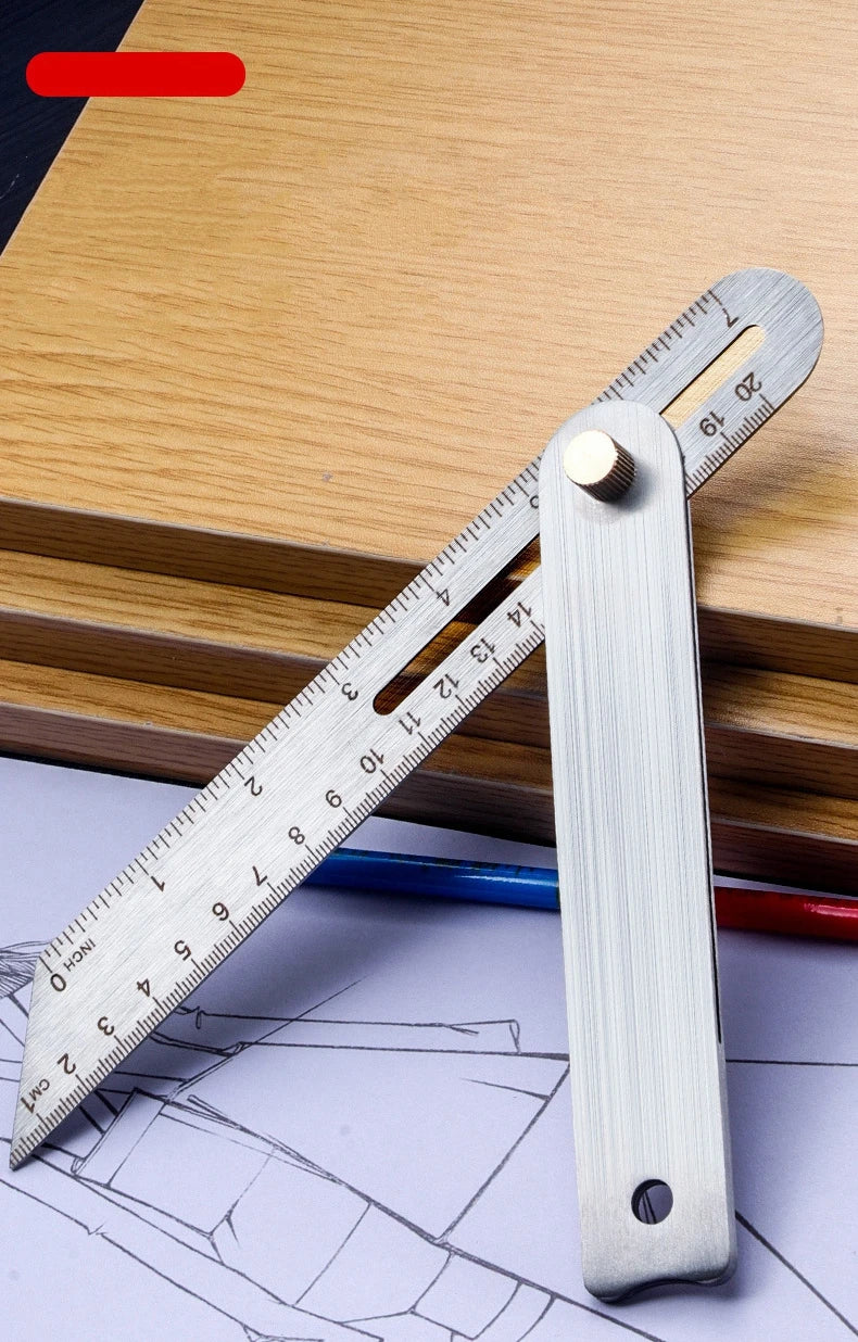 Stainless Steel Precision Carpentry & Drawing Aid Ruler