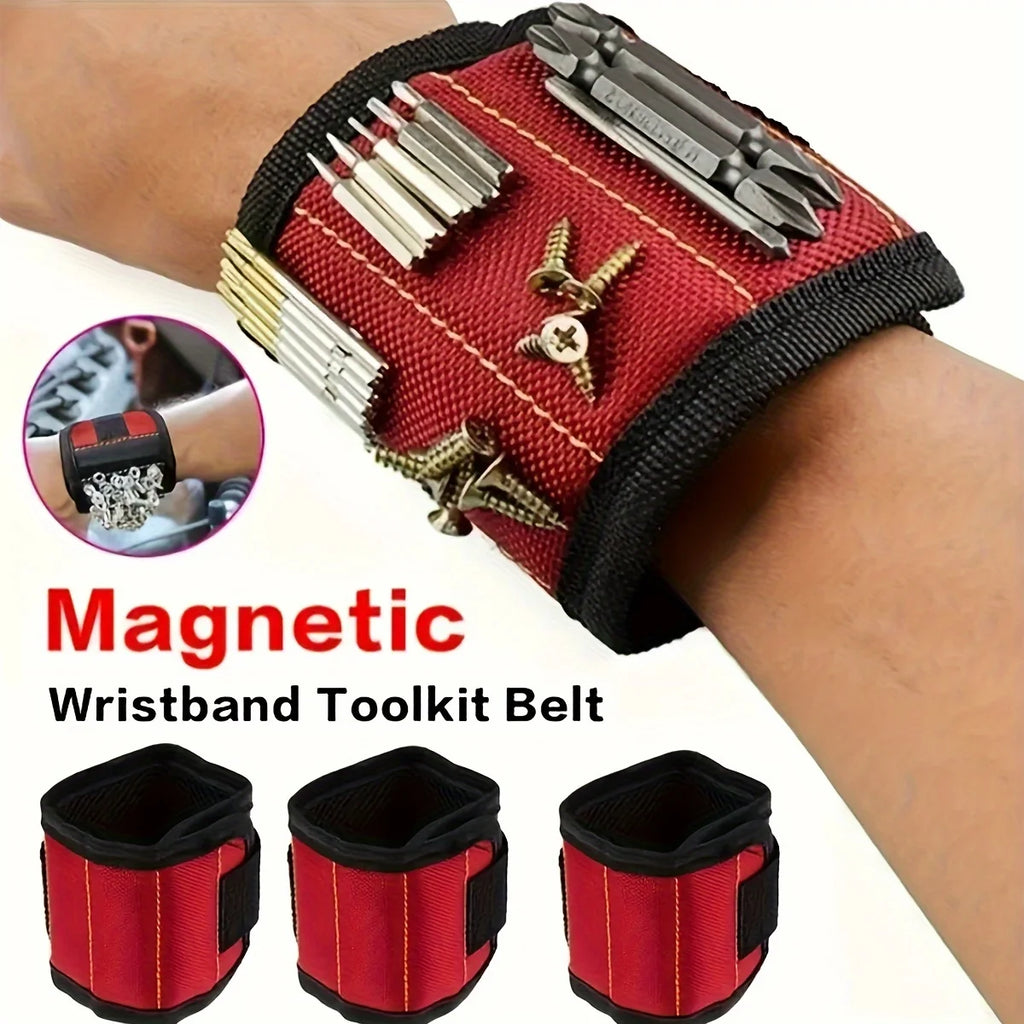 Magnetic Wristband for Holding Screws,Nails, Drilling Bits,Wrist Tool Holder Belts with Strong Magnets Cool Gadgets