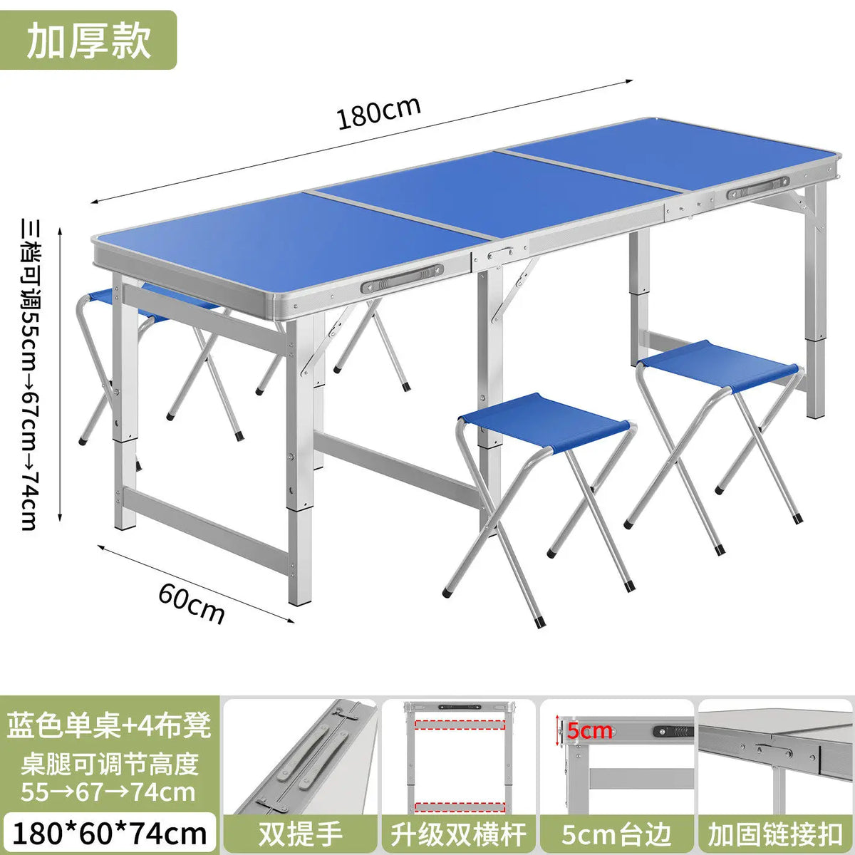Foldable Work Table Desk Camping Side Barbecue Table Lightweight Patio Tavolo Campeggio Richiudibile Outdoor Furniture