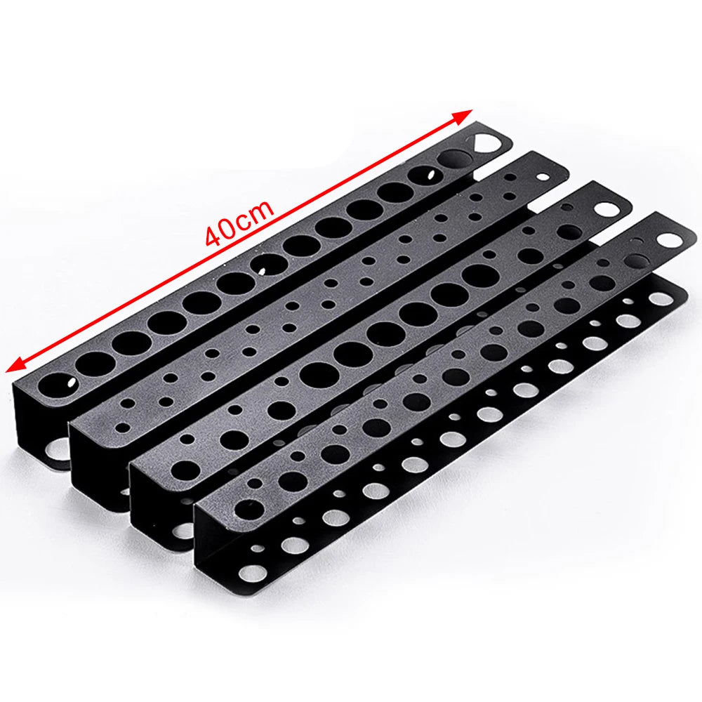 Heavy-Duty Wall Mounted Metal Tool & Screwdriver Storage Rack