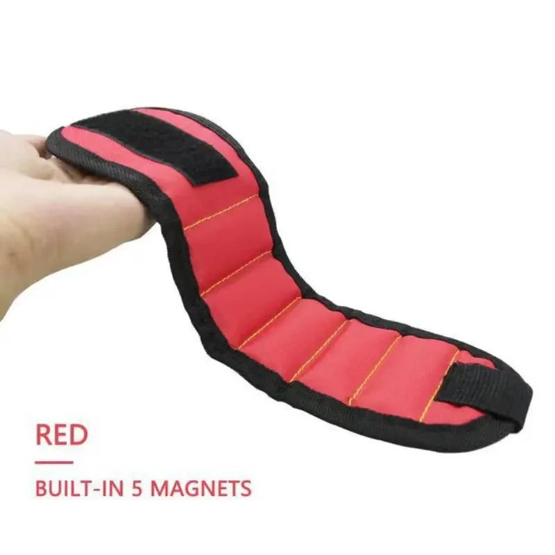 Magnetic Tool Wristband Adjustable Magnet Cuff Holds Screws Nails Drill Bits for Repair Construction Work